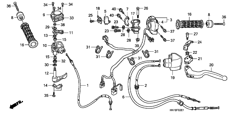 HANDLE LEVER/SWITCH/CABLE (TRX400EX8/X9/XC/XD)