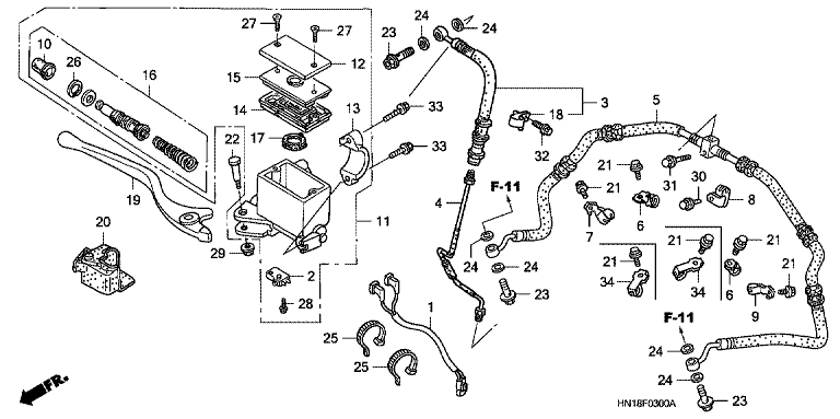 FR. BRAKE MASTER CYLINDER