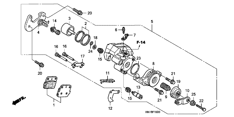 REAR BRAKE CALIPER