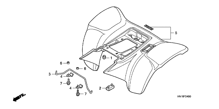 REAR FENDER (TRX400EX7)