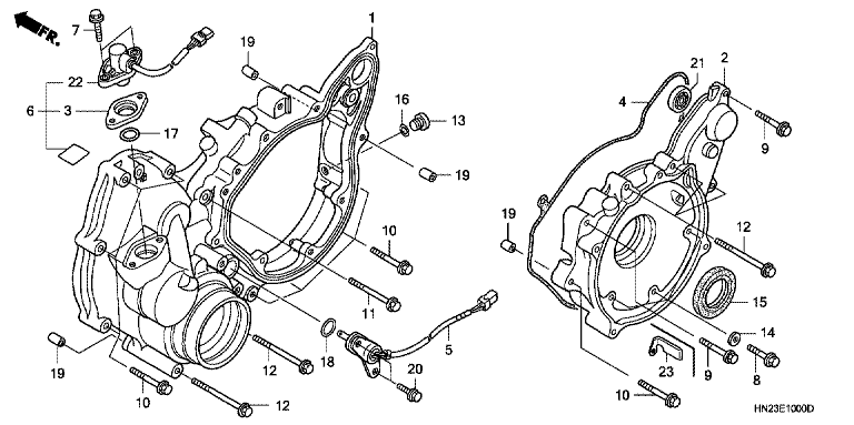 REAR CRANKCASE COVER