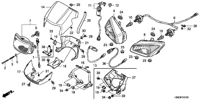 HEADLIGHT (TRX500FA5/6/7/8)