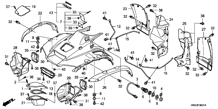 FRONT FENDER (TRX500FA5/6/7/8)
