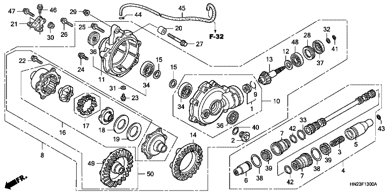 FRONT FINAL GEAR (TRX500FA1/2/3/4)
