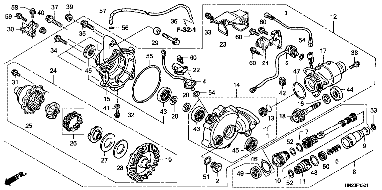 FRONT FINAL GEAR (TRX500FA5/6/7/8)