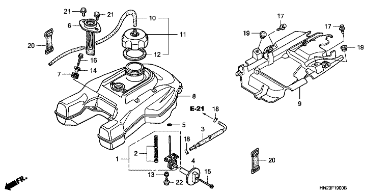 FUEL TANK (TRX500FA1/2/3/4)