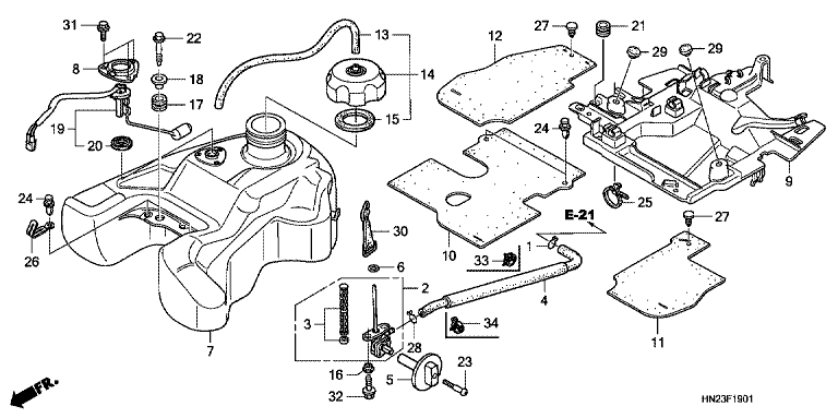 FUEL TANK (TRX500FA5/6/7/8)