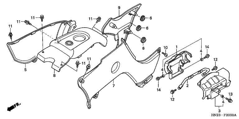BODY COVER (TRX500FA1/2/3/4)