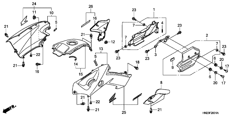 BODY COVER (TRX500FA5/6/7/8)