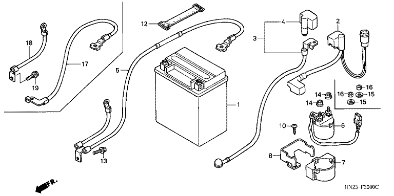 BATTERY (TRX500FA1/2/3/4)