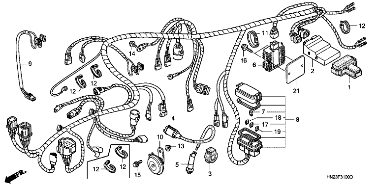 WIRE HARNESS (TRX500FA1/2/3/4)