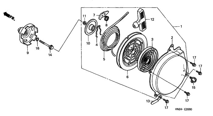 RECOIL STARTER (TRX500FA1/2/3/4)
