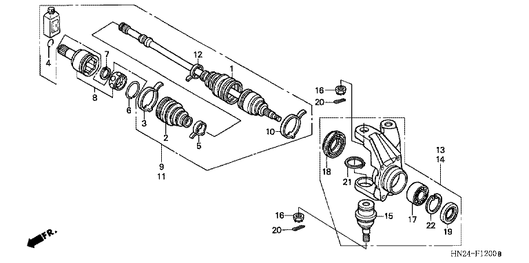 KNUCKLE (TRX500FA1/2/3/4)
