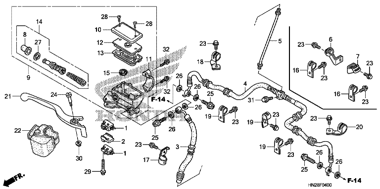FRONT BRAKE MASTERCYLINDER