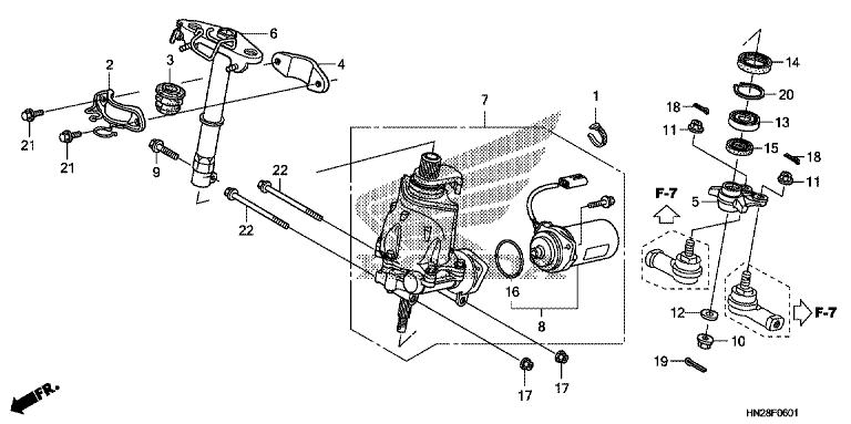 STEERING SHAFT (POWER STEERING) (TRX500FPA)