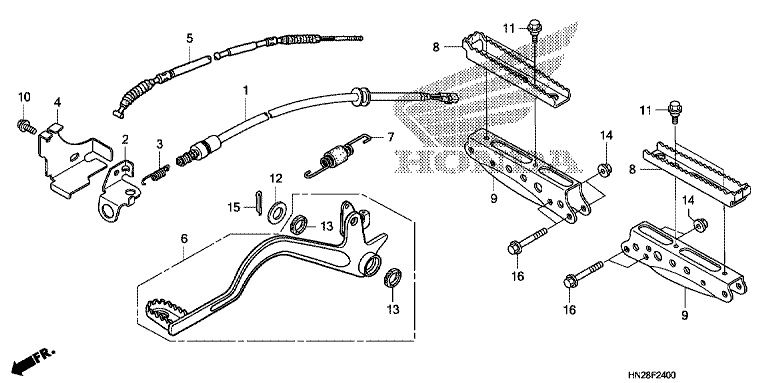 PEDAL/FOOTPEG/FOOTREST