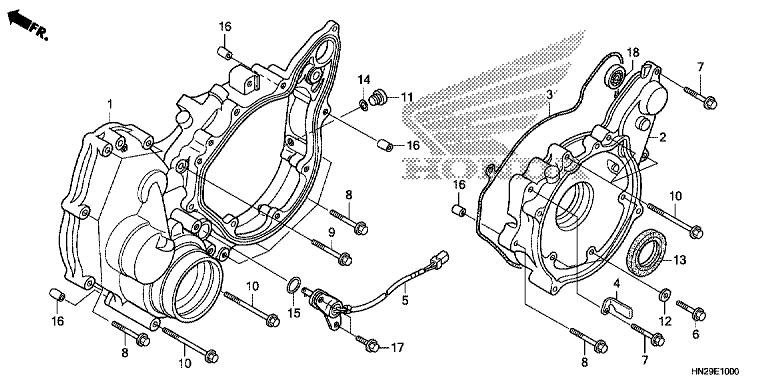 REAR CRANKCASE COVER