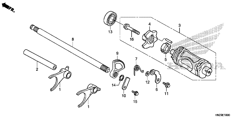 GEARSHIFT FORK/GEARSHIFT DRUM