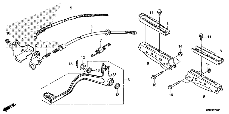 PEDAL/FOOTPEG/FOOTREST
