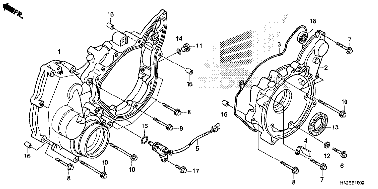 REAR CRANKCASE COVER