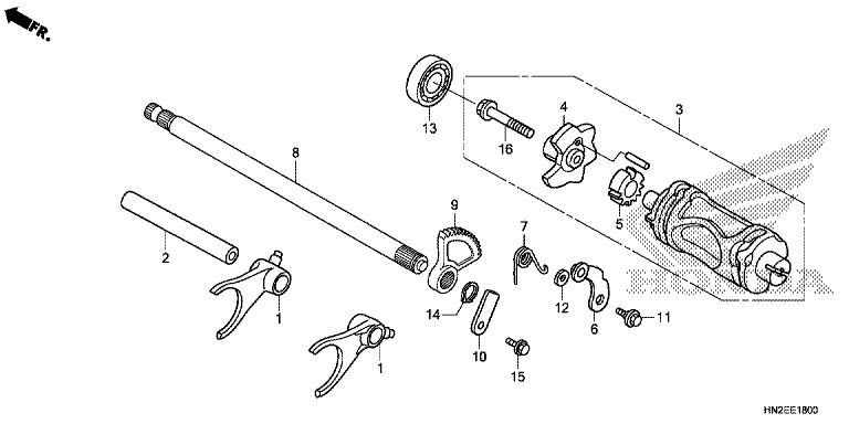 GEARSHIFT FORK/GEARSHIFT DRUM