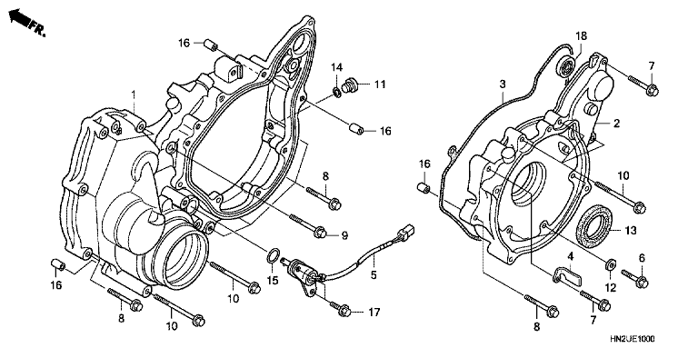 REAR CRANKCASE COVER