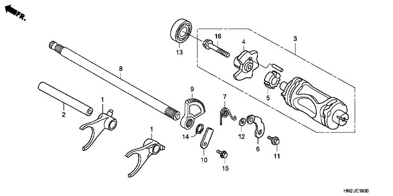 GEARSHIFT FORK/GEARSHIFT DRUM