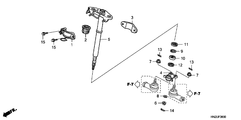 STEERING SHAFT (TRX500FA)