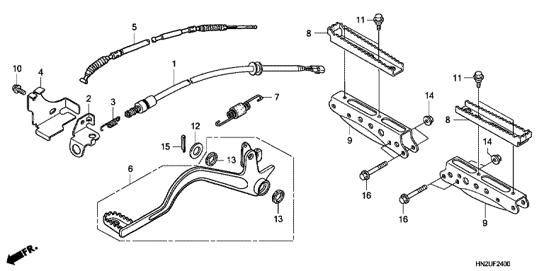 PEDAL/FOOTPEG/FOOTREST