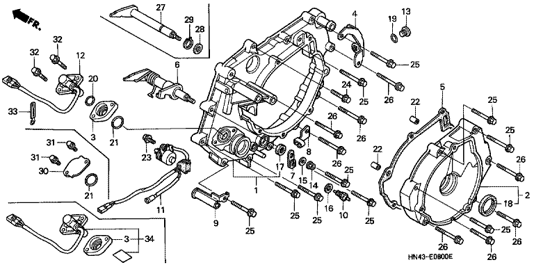 REAR CRANKCASE COVER