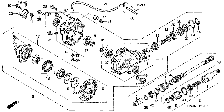 FRONT FINAL GEAR (TRX350FM/FE)