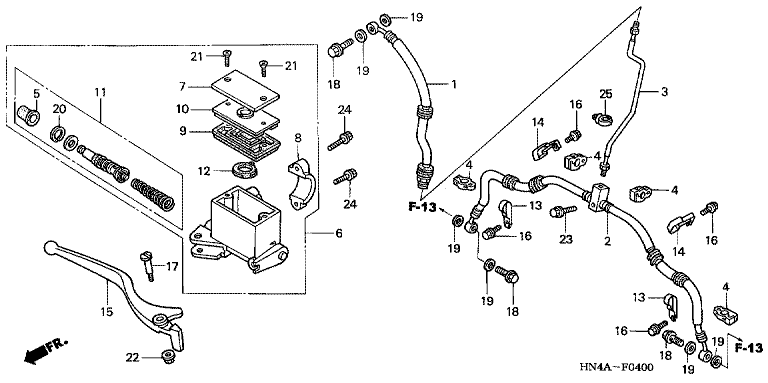 FR. BRAKE MASTER CYLINDER