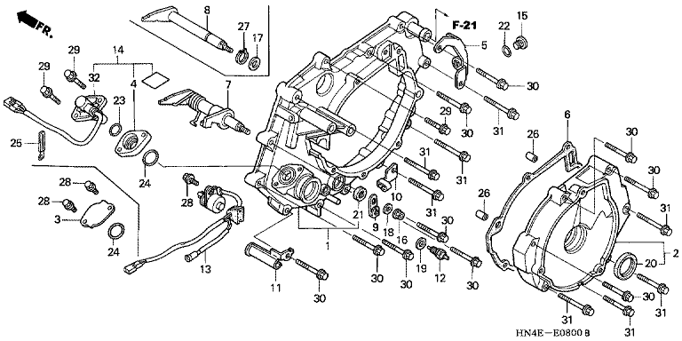REAR CRANKCASE COVER
