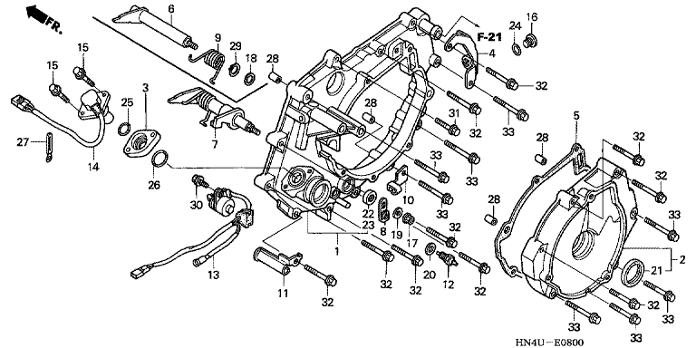 REAR CRANKCASE COVER