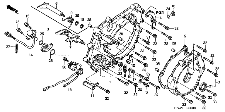 REAR CRANKCASE COVER