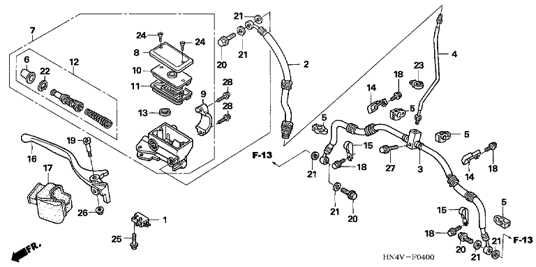 FR. BRAKE MASTER CYLINDER
