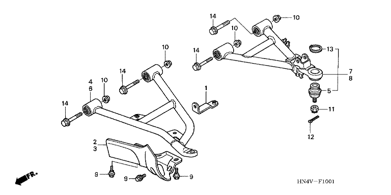 FRONT ARM (TRX350FM/FE)