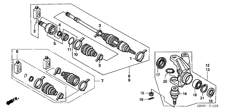 KNUCKLE (TRX350FM/FE)