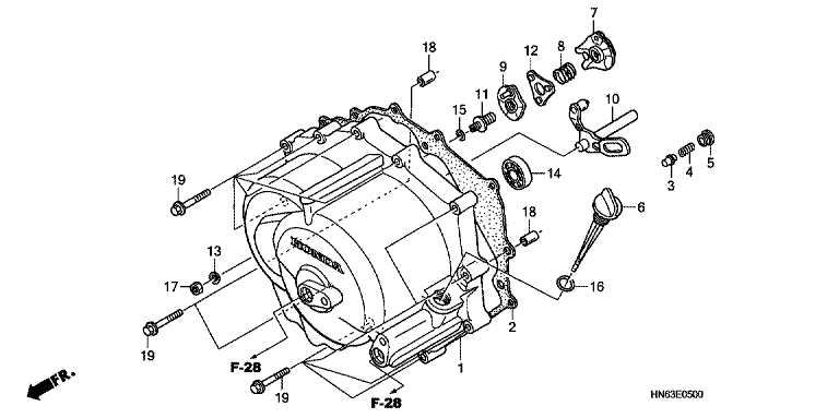 FRONT CRANKCASE COVER (TRX250EX1/2/3/4/5)