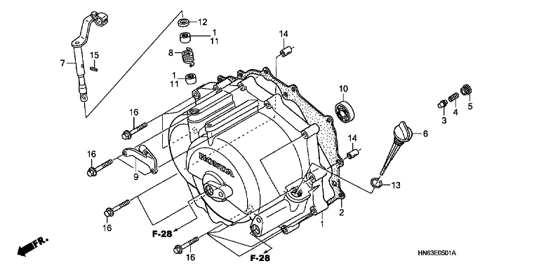 FRONT CRANKCASE COVER (TRX250EX6/7/8)