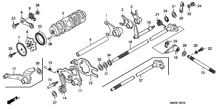 GEARSHIFT DRUM (TRX250EX3/4/5/6/7/8)