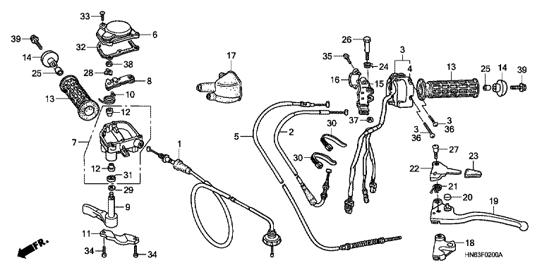 HANDLE SWITCH (TRX250EX1/2/3/4/5)