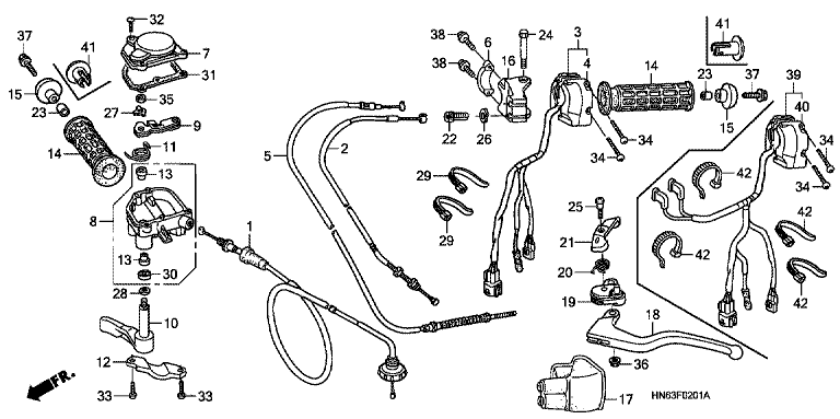 HANDLE SWITCH (TRX250EX6/7/8)
