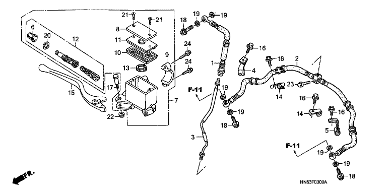 FR. BRAKE MASTER CYLINDER (TRX250EX1/2/3/4/5)