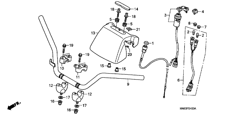 HANDLE BAR (TRX250EX1/2/3/4/5)