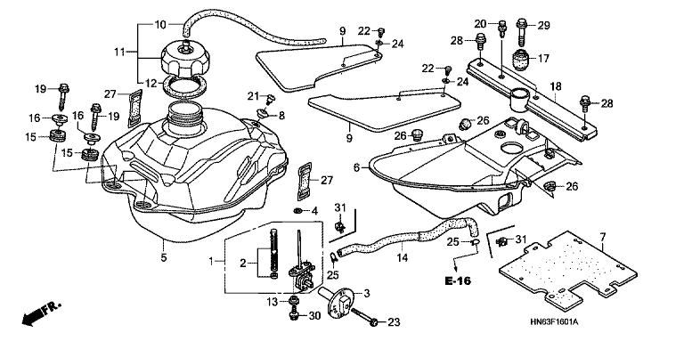 FUEL TANK (TRX250EX6/7/8)