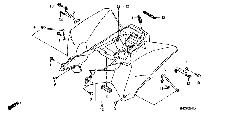 REAR FENDER (TRX250EX6/7/8)