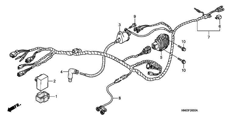 WIRE HARNESS (TRX250EX1/2/3/4/5)