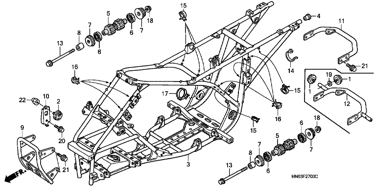 FRAME BODY (TRX250EX1/2/3/4/5)