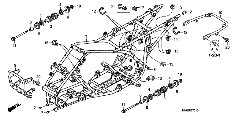 FRAME BODY (TRX250EX6/7/8)